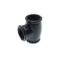 Fekete T idom 3xM10  belső menettel - 20mmx17mm