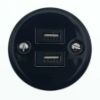 Porcelán USB csatlakozó falonkívüli, fekete