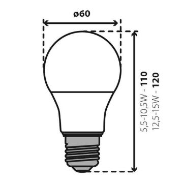 LED fényforrás IQ-LEDDIM A60 IQ-LEDDIM A60 7,3W-NW
