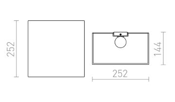 LOPE W 25/14 fali lámpa  Polycotton fekete/fehér PVC 230V LED E27 15W