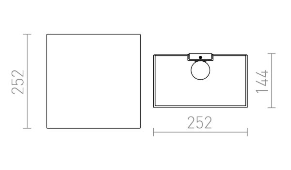 LOPE W 25/14 fali lámpa  Polycotton fekete/fehér PVC 230V LED E27 15W