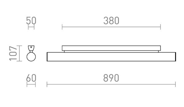 RIVIER LED 89 fali lámpa  króm/tiszta akril 230V LED 18W  3000K