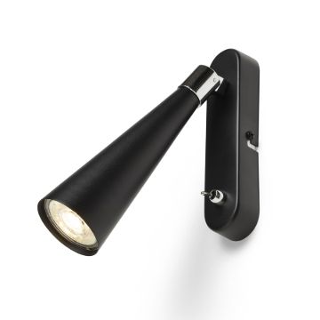 ALEXIS fali lámpa fekete króm 230V LED GU10 5W