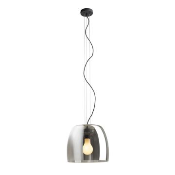 ORLANDO 35 függő lámpa füstös üveg/fekete 230V LED E27 24W
