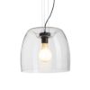 ORLANDO 35 függő lámpa tiszta üveg/fekete 230V LED E27 24W