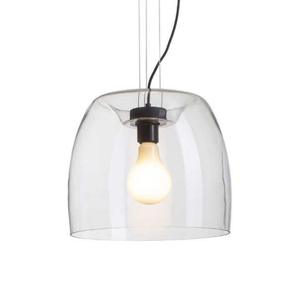 ORLANDO 35 függő lámpa tiszta üveg/fekete 230V LED E27 24W