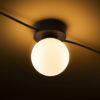 VELA V mennyezeti lámpa fekete opál üveg 230V LED G9 5x6W