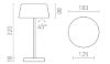 PRAHA DIMM asztali lámpa fehér 230V LED 5W 100° 3000K