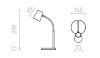 VERINA asztali lámpa fehér  230V LED 4.5W 100°  3000K