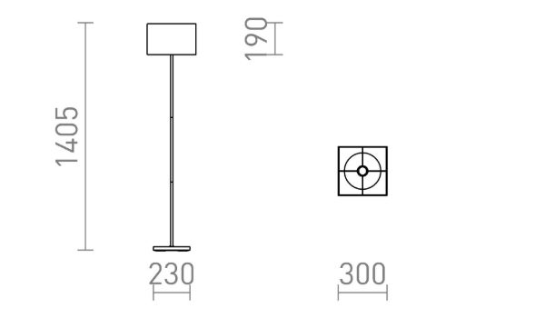 NYC/TEMPO 30/19 állólámpa  Polycotton fehér/króm 230V LED E27 15W
