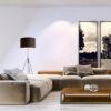 LUTON/RON 55 állólámpa  Polycotton fekete/fekete/fém 230V LED E27 15W