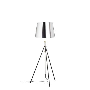 LUTON/ILUSION állólámpa  krómozott fólia/fekete/fém 230V LED E27 15W