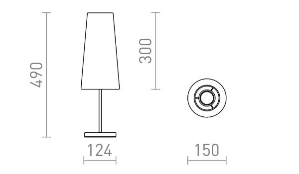 NYC/CONNY 15/30 asztali lámpa  Polycotton fehér/króm 230V LED E27 11W
