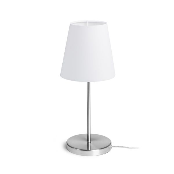 NYC/CONNY 15/15 asztali lámpa  Polycotton fehér/nikkel 230V LED E27 11W