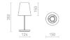 NYC/CONNY 15/15 asztali lámpa  Polycotton fehér/nikkel 230V LED E27 11W