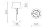 KEITH/ALVIS 24 asztali lámpa USB-vel fehér bükk 230V LED E27 11W