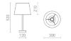 MAUI/AMBITUS 30 asztali lámpa  Polycotton fehér/fa 230V LED E27 15W