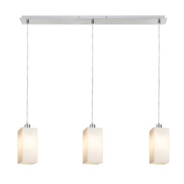 LIZ III 80 függő lámpa  opál üveg/króm 230V LED E27 3x15W
