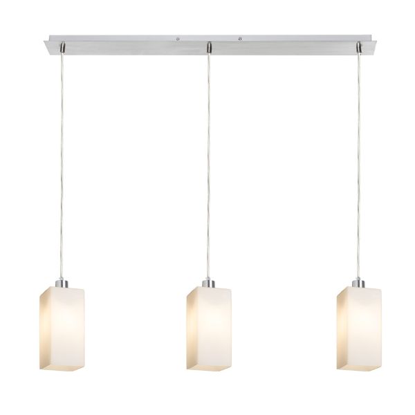 LIZ III 80 függő lámpa  opál üveg/króm 230V LED E27 3x15W