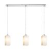 LIZ III 80 függő lámpa  opál üveg/matt nikkel 230V LED E27 3x15W