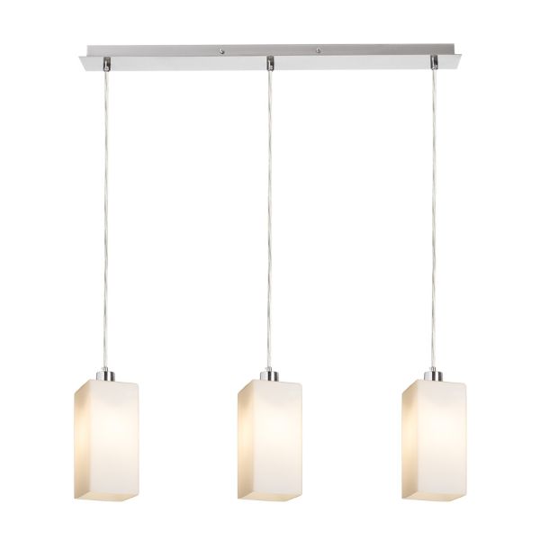 LIZ III 60 függő lámpa  opál üveg/matt nikkel 230V LED E27 3x15W