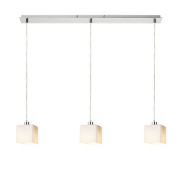 DADOS III 80 függő lámpa  opál üveg/matt nikkel 230V LED E27 3x11W