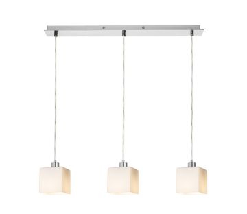 DADOS III 60 függő lámpa  opál üveg/króm 230V LED E27 3x11W