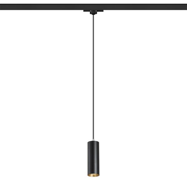 MAVRO három áramkörös sínen függő lámpa fekete/aranysárga  230V LED 12W 38°  3000K