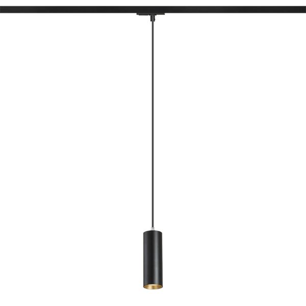 MAVRO egy áramkörös sínen függő lámpa fekete/aranysárga  230V LED 12W 38°  3000K