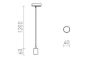 ARAQ egy áramkörös sínen függő lámpa  szálcsiszolt sárgaréz/fekete 230V LED E27 15W