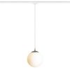 LUNA 25 három áramkörös sínre  opál üveg/króm 230V LED E27 15W