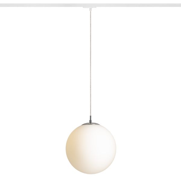 LUNA 30 egy áramkörös sínre  opál üveg/króm 230V LED E27 15W