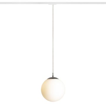 LUNA 25 egy áramkörös sínre  opál üveg/króm 230V LED E27 15W