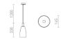 BELLINI L E14 függő lámpa, egyáramkörös sínre függesztéshez fehér tiszta üveg 230V LED E14 15W