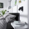 DUDE fali lámpa fekete 230V LED GU10 9W