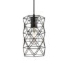 ILUSIA függő lámpa fekete  230V LED E27 15W