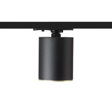 DARIO egyfázisú áramkörös sínre fekete szálcsiszolt sárgaréz 230V LED GU10 9W