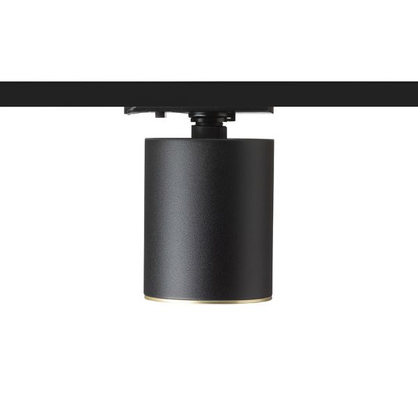 DARIO egyfázisú áramkörös sínre fekete szálcsiszolt sárgaréz 230V LED GU10 9W