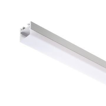LED PROFILE D felületre szerelhető 1m  alumínium/tej akril 