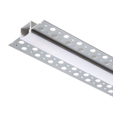LED PROFILE B süllyesztett 1m  alumínium/tej akril 