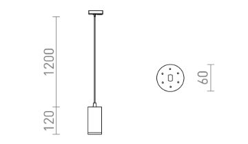 BELENOS egyfázisú áramkörös sínre függő lámpa fehér  230V LED GU10 9W