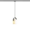 JULIETTA 16 egyfázisú áramkörös sínre  opál üveg/fekete 230V LED E27 15W