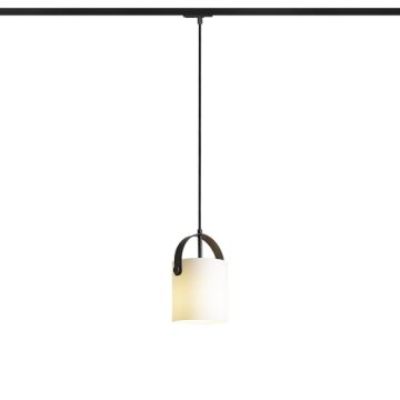 JULIETTA 16 egyfázisú áramkörös sínre  opál üveg/fekete 230V LED E27 15W