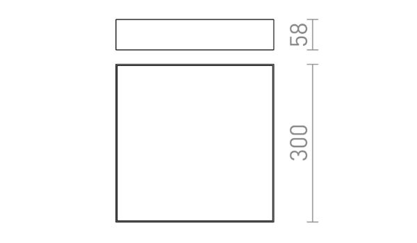 LARISA SQ 30 DIMM mennyezeti lámpa fehér 230V LED 30W 3000K