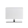 PLAZA S asztali lámpa fehér króm 230V LED E27 15W
