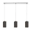 LIZ III 80 függő lámpa fekete üveg/matt nikkel 230V LED E27 3x15W