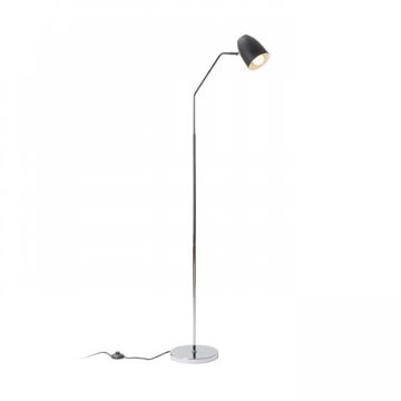 PRAGMA állólámpa fekete króm 230V LED E27 11W