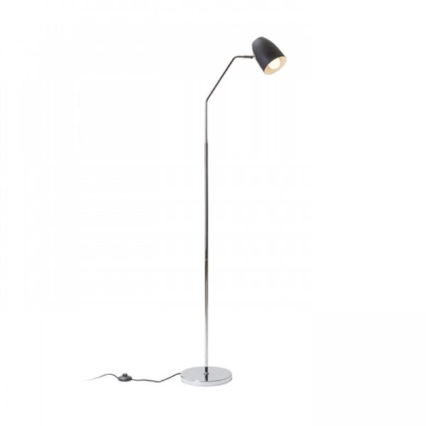 PRAGMA állólámpa fekete króm 230V LED E27 11W