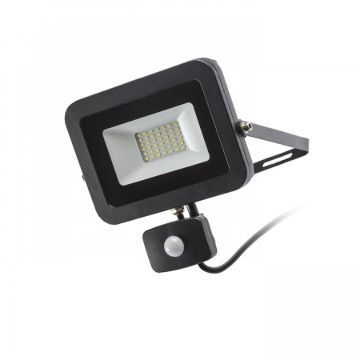 PONTA reflektor mozgásérzékelővel fekete  230V LED 30W 120° IP54  3000K