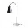 GARBO asztali lámpa fekete króm 230V LED E27 15W